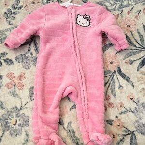 Hello Kitty Soft Pink Footed Onesie
